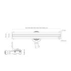 Set lineair afvoerrooster Oltens Langan Slim 30013300, afdekking lineaire afvoer Oltens Langan Slim 30017100