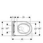 Set set toiletpot met toiletbril Geberit iCon 503.048.00.1, inbouwframe Geberit Duofix 111.003.00.2, 111.815.00.1, 156.050.00.1