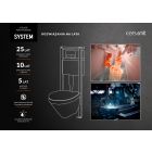 Set toiletpot met softclose toiletbril Cersanit City K701-104, inbouwframe met spoelknop Cersanit S701-779