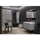 Set toiletpot met softclose toiletbril Cersanit City K701-104, inbouwframe met spoelknop Cersanit S701-779