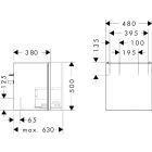 Set kast Hansgrohe Xilesa E 54247760, wastafel Hansgrohe Xanuia Q 61008450