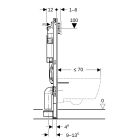 Set toiletpot met softclose toiletbril Geberit Smyle Square 503.171.00.1, inbouwframe Geberit Duofix 111.320.00.6, 111.815.00.1, 156.050.00.1