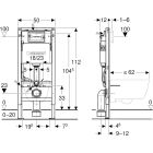 Set inbouwframe Geberit Duofix 111.170.00.2, toiletpot met softclose toiletbril Omnires Ottawa OTTAWAMWBP