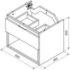 Set kastbehuizing Excellent Tuto 2.0 MLEX.2171.600.WHBL, badkamerblad op kast Excellent Tuto 2.0 MLEX.2116.600.MA, MLEX.2151.600.03.WH