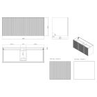 Set kast Oltens Lun 60035900, badkamerblad op kast Oltens Lun 63027000