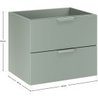 Set kast Comad Aster Green ASTER GREEN 82-60-46-2S, badkamerblad op kast Comad Nordic Cremona CREMONA 89-80-46 M, CREMONA UN 81-20-44