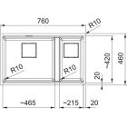Set spoelbak van graniet Franke Kanon 125.0749.676, keukenkraan Franke Lina 115.0626.082