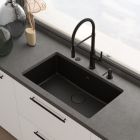 Set keukenkraan Franke Maris Stripes 115.0747.678, vloeistofdispenser Franke Comfort 112.0753.277