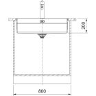 Set stalen spoelbak Franke Box 127.0749.859, keukenkraan Franke Smart Glenda 115.0747.475