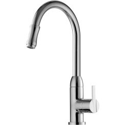 Omnires Clip keukenkraan staand chroom 2008NSCR