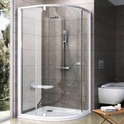 Ravak Pivot douchecabine 90x90 cm halfrond wit glans/helder glas 37677101Z1