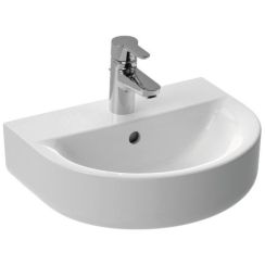 Ideal Standard Connect wastafel 45x36 cm halfrond klassiek wit glans E796801