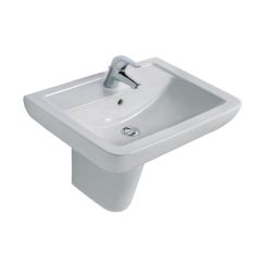 Ideal Standard Ecco wastafel 65x46 cm rechthoekig klassiek wit glans V302701