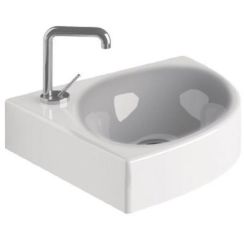 Kerasan Cento wastafel 45x45 cm hoek klassiek wit glans 354101