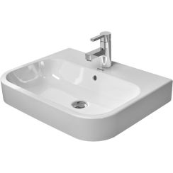 Duravit Happy D.2 wastafel 60x46 cm halfrond opbouw wit glans 2315600000