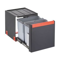Franke Cube afvalcontainer 28 l zwart-grijs-rood 134.0039.332