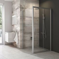 Ravak Blix douchedeur 120 cm schuifbaar aluminium glans/helder glas 0PVG0C00Z1