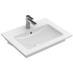 Villeroy & Boch Venticello wastafel 60x50 cm rechthoekig klassiek wit glans 4124G601