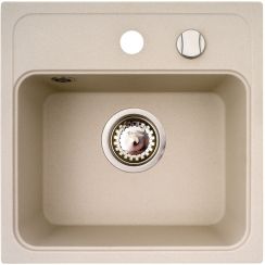 Pyramis Camea spoelbak van graniet 40x40 cm beige 070013701