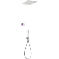 Tres Shower Technology doucheset inbouw met thermostaat met regendouche chroom 092.865.52