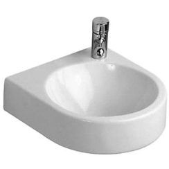Duravit Architec wastafel 38x36 cm halfrond klassiek wit glans 0766350008