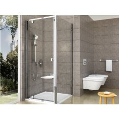 Ravak Pivot douchewand 90 cm aluminium glans/helder glas 90G70C00Z1