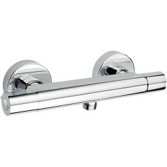 Ferro Trinity douchekraan wand met thermostaat chroom TRM7