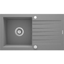 Deante Zorba spoelbak van graniet 76x44 cm grijs/grafiet/onyx ZQZ_S113