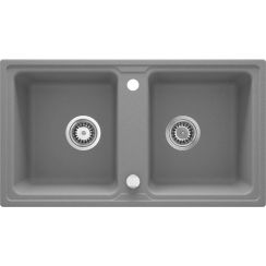 Deante Zorba spoelbak van graniet 78x43.5 cm grijs/grafiet/onyx ZQZ_S203