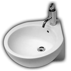 Hatria You&Me wastafel 46x46 cm rond klassiek wit glans Y0H601