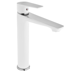 Invena Dokos wastafelkraan staand wit BU-19-W02