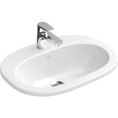 Villeroy & Boch O.Novo wastafel 56x40.5 cm ovaal inbouw wit glans 416157R1