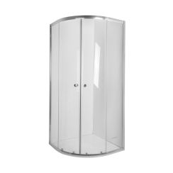 Invena Vitoria douchecabine 80x80 cm halfrond chroom glans/helder glas AK-49-185