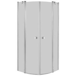 Roca Capital douchecabine 80x80 cm halfrond chroom glans/helder glas AM4308012M