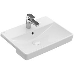 Villeroy & Boch Avento wastafel 55x44 cm rechthoekig wit glans 4A065501