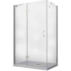 Besco Viva douchecabine 100x80 cm rechthoekig chroom glans/helder glas VPL-100-195C