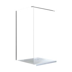 Besco Aveo douchewand 140 cm chroom glans/helder glas AV-140-195-C