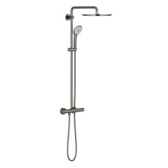 Grohe Euphoria doucheset wand met thermostaat met regendouche Hard Graphite 26075A00