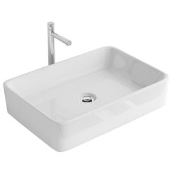 Rea Anita wastafel 48.5x37.5 cm rechthoekig opbouw wit glans REA-U0669