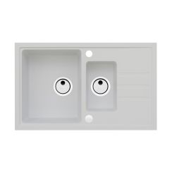 Alveus Intermezzo spoelbak van graniet 78x48 cm wit 1307011