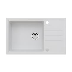Alveus Intermezzo spoelbak van graniet 78x48 cm wit 1313011