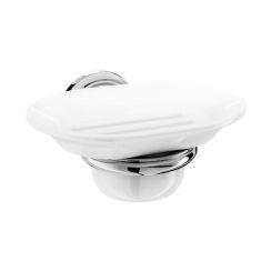 Roca Carmen zeepschaaltje wand chroom-wit A817005001