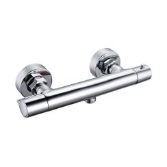 Invena Slim douchekraan wand met thermostaat chroom BT-00-S01