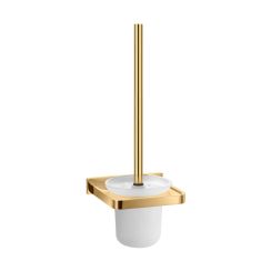 Omnires Darling toiletborstel ingeschroefd glas-gouden DA70620GL