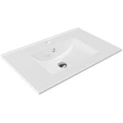 Excellent As wastafel 81x46.5 cm rechthoekig meubel-inbouw wit glans CEEX.3617.800.WH