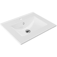 Excellent As wastafel 61x46.5 cm rechthoekig meubel-inbouw wit glans CEEX.3617.600.WH