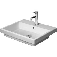 Duravit Vero Air wastafel 55x45.5 cm rechthoekig inbouw wit glans 0383550000