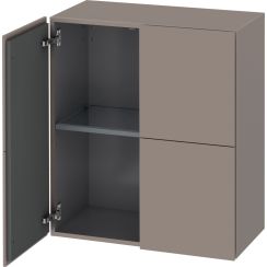 Duravit L-Cube kast 70x36.3x80 cm hangend langs de zijkant grijs LC117704343