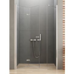 New Trendy New Soleo douchedeur 140 cm vouwbaar chroom glans/helder glas D-0154A/D-0096B