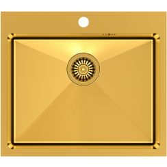 Quadron Russel stalen spoelbak 55x48 cm gouden HB7910PVDBSG1